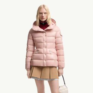 New without tag Moncler Barante Hooded Short Down Jacket - pink